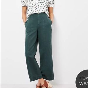 Dark green wide leg pants